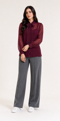 Blusa Hessed Couture de moño — Vino