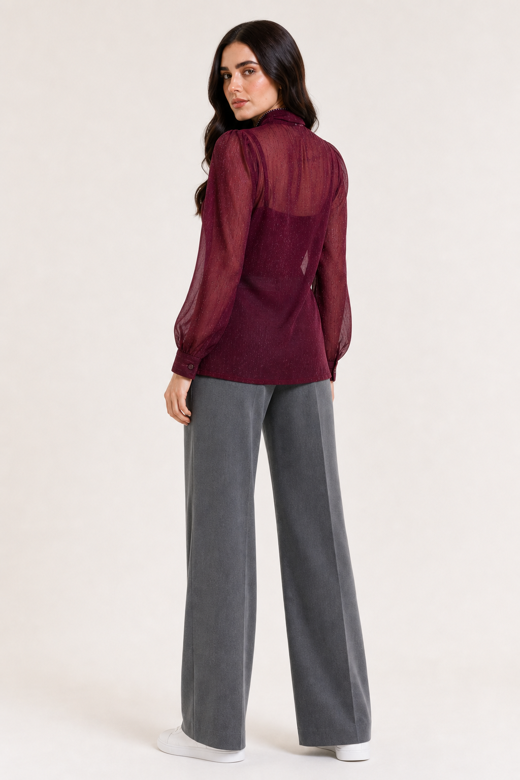 Blusa Hessed Couture de moño — Vino
