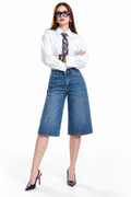 Camisa Hessed Couture de algodón con corbata — Blanco