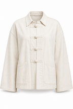Chaqueta Hessed Couture con botones de nudo — Hueso