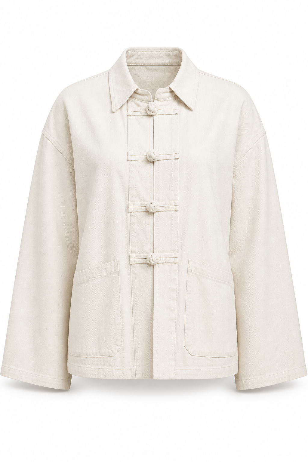 Chaqueta Hessed Couture con botones de nudo — Hueso