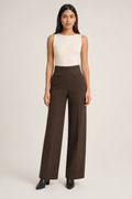 Leggin Hessed Couture de pierna ancha — Café