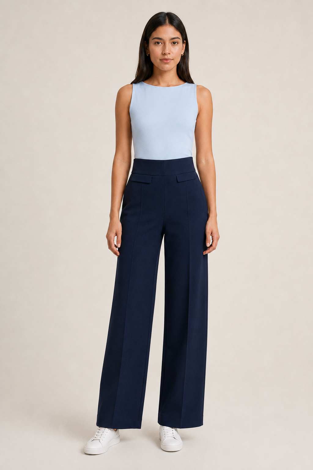 Leggin Hessed Couture de pierna ancha — Marino
