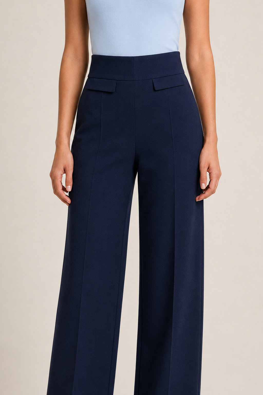 Leggin Hessed Couture de pierna ancha — Marino