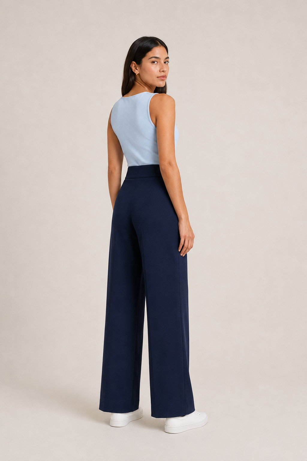 Leggin Hessed Couture de pierna ancha — Marino