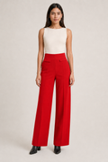 Leggin Hessed Couture de pierna ancha — Rojo
