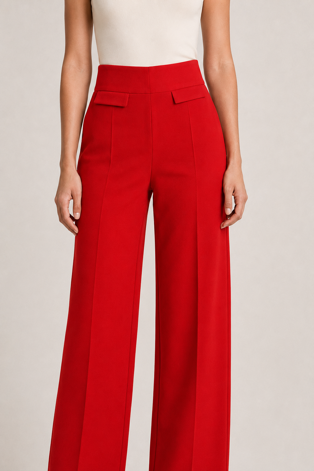 Leggin Hessed Couture de pierna ancha — Rojo