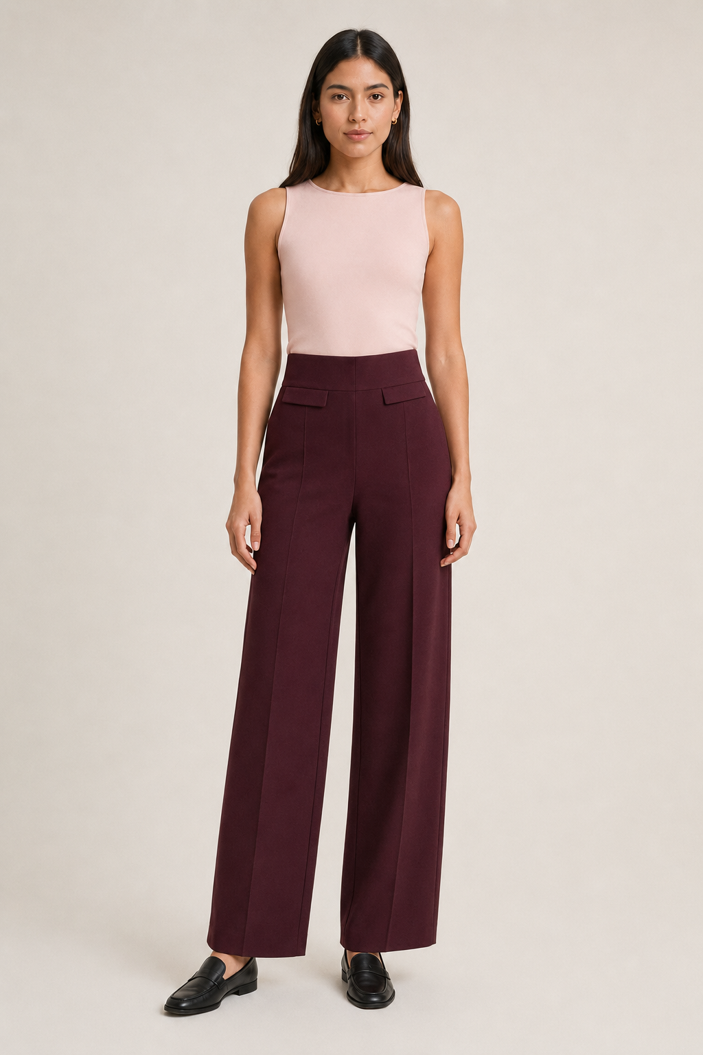 Leggin Hessed Couture de pierna ancha — Vino