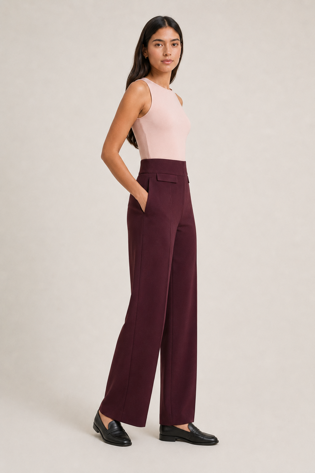 Leggin Hessed Couture de pierna ancha — Vino