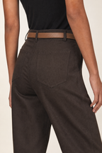 Pantalón Hessed Couture de vestir pierna ancha — Café