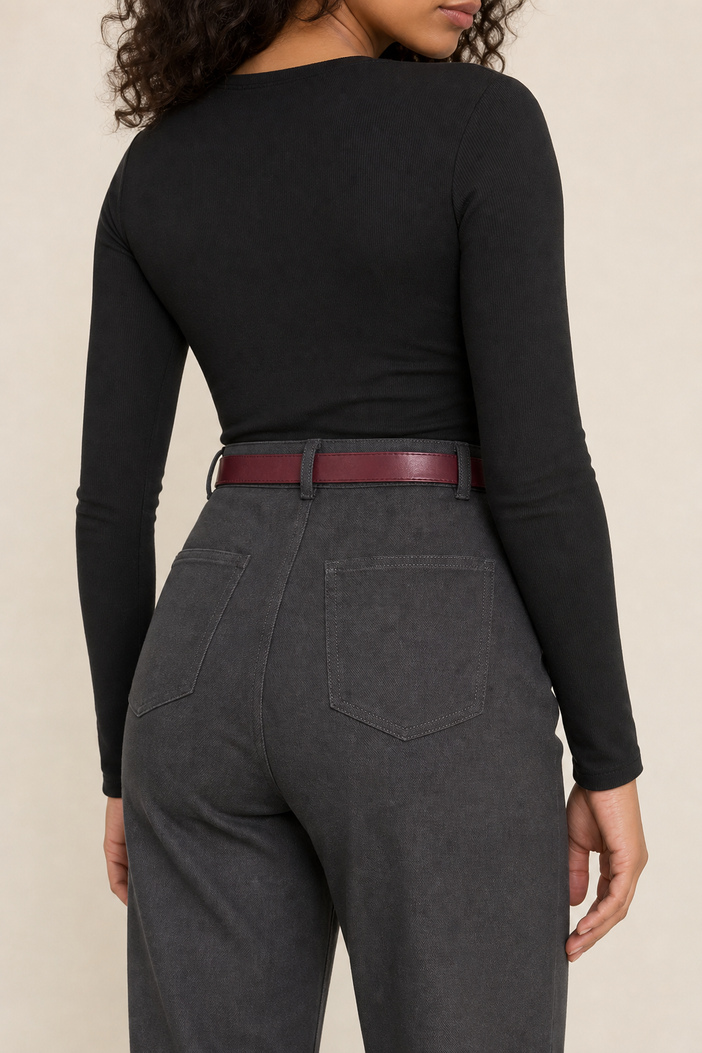 Pantalón Hessed Couture de vestir pierna ancha — Gris