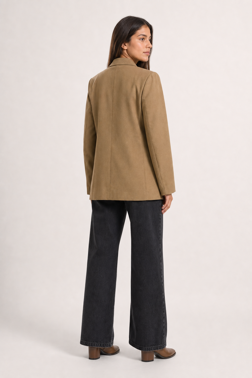 Saco Hessed Couture de doble botonadura — Camel