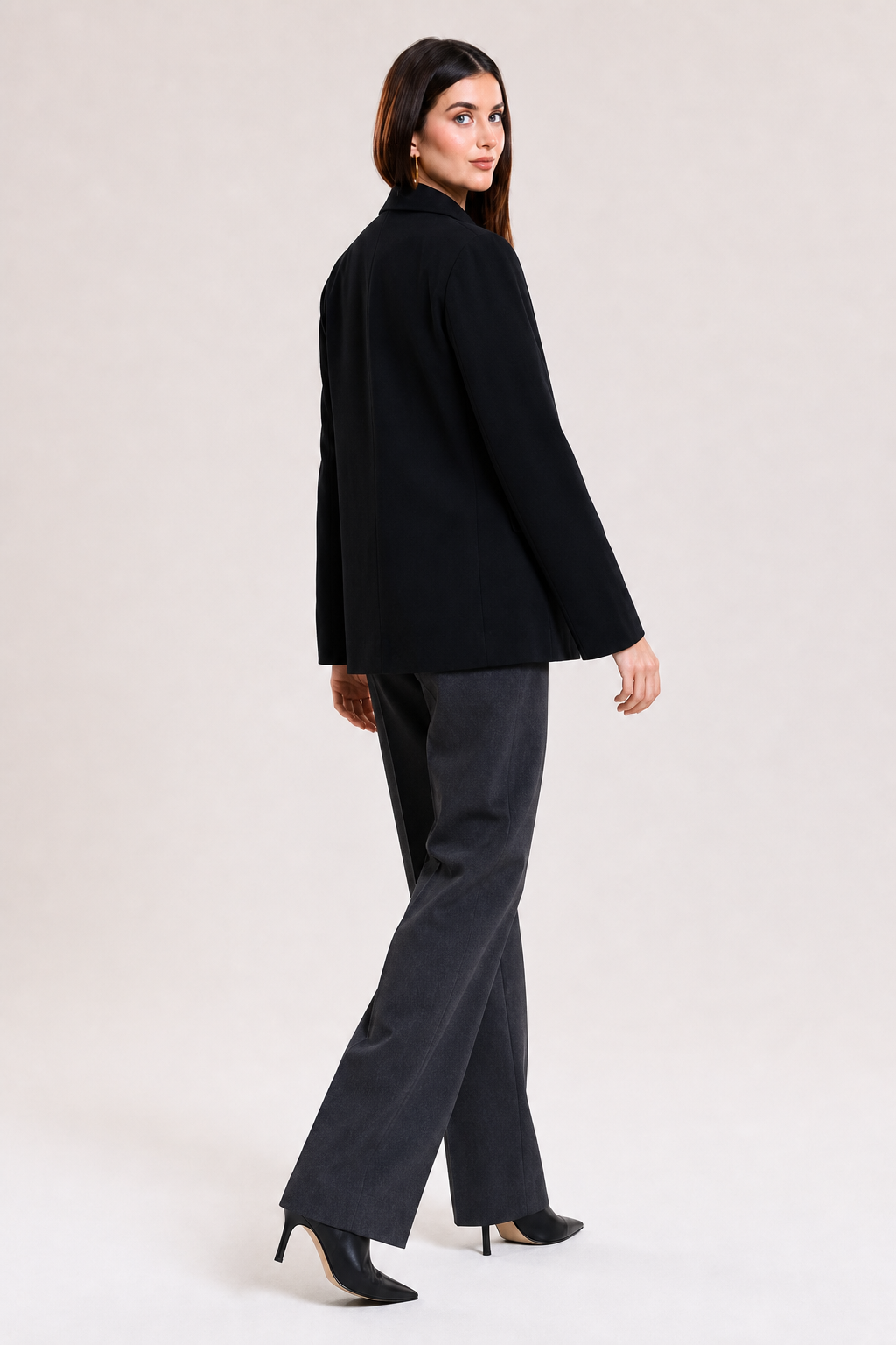 Saco Hessed Couture de doble botonadura — Negro