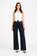 Jeans JS Denim wide leg en índigo oscuro — Índigo oscuro
