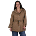 Chamarra rompevientos con forro y gorro desmontable — Beige