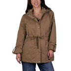 Chamarra rompevientos con forro y gorro desmontable — Beige