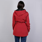Gabardina rompevientos larga con capucha — Red