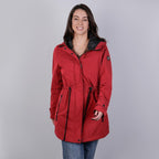 Gabardina rompevientos larga con capucha — Red