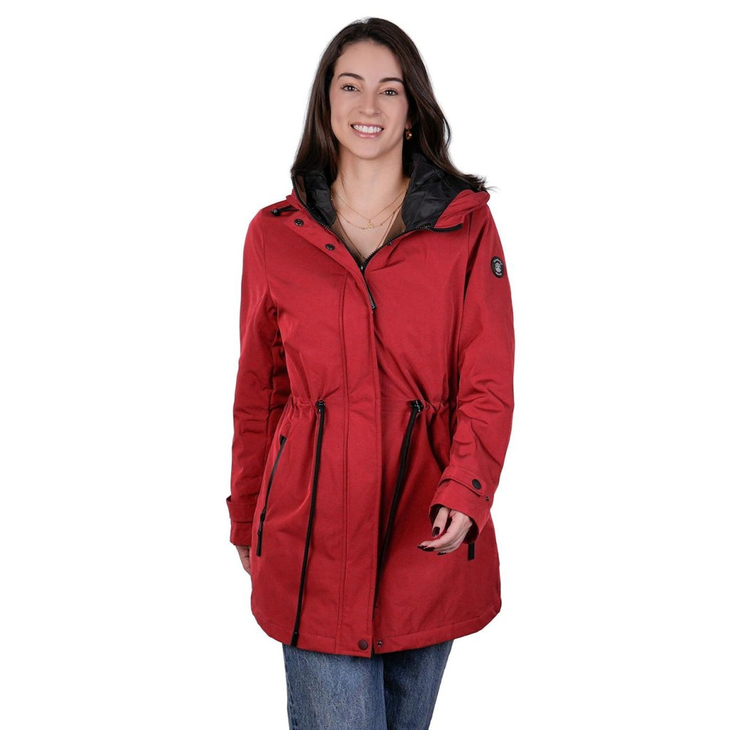 Gabardina rompevientos larga con capucha — Red