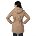 Gabardina rompevientos con capucha — Beige