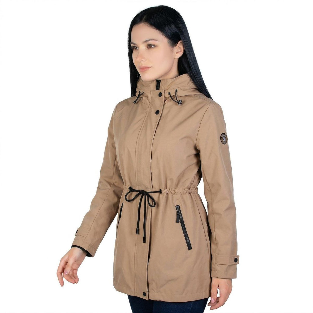 Gabardina rompevientos con capucha — Beige