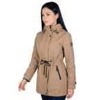 Gabardina rompevientos con capucha — Beige