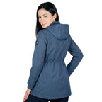Gabardina rompevientos con capucha — Slate Blue