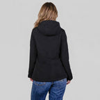 Chamarra con gorro ajustable y múltiples bolsas — Black