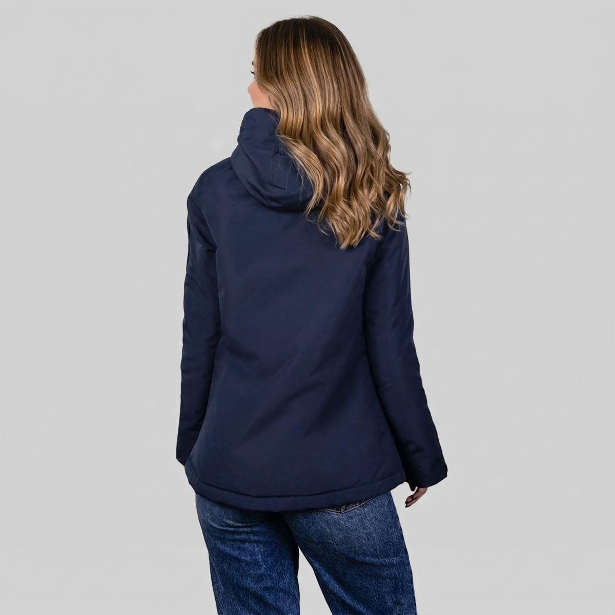 Chamarra con gorro ajustable y múltiples bolsas — Navy