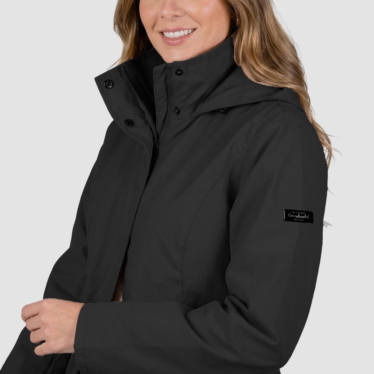Gabardina softshell con bolsillos — Black