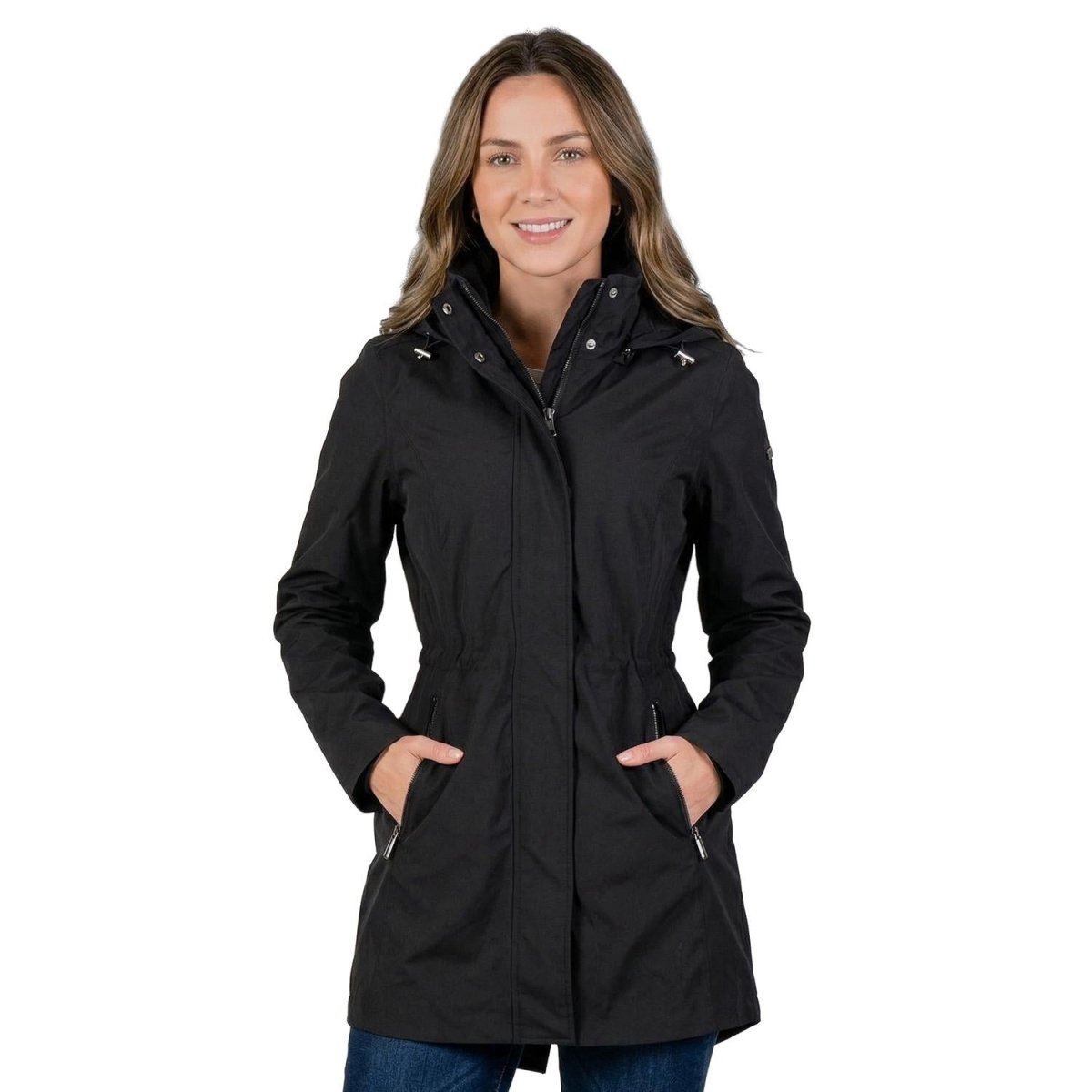 Gabardina softshell con bolsillos — Black