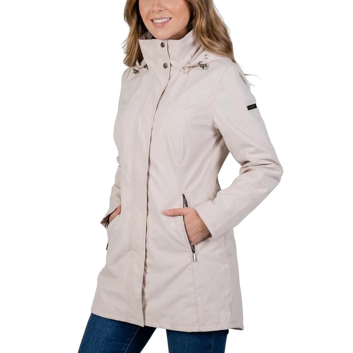 Gabardina softshell con bolsillos — Sand