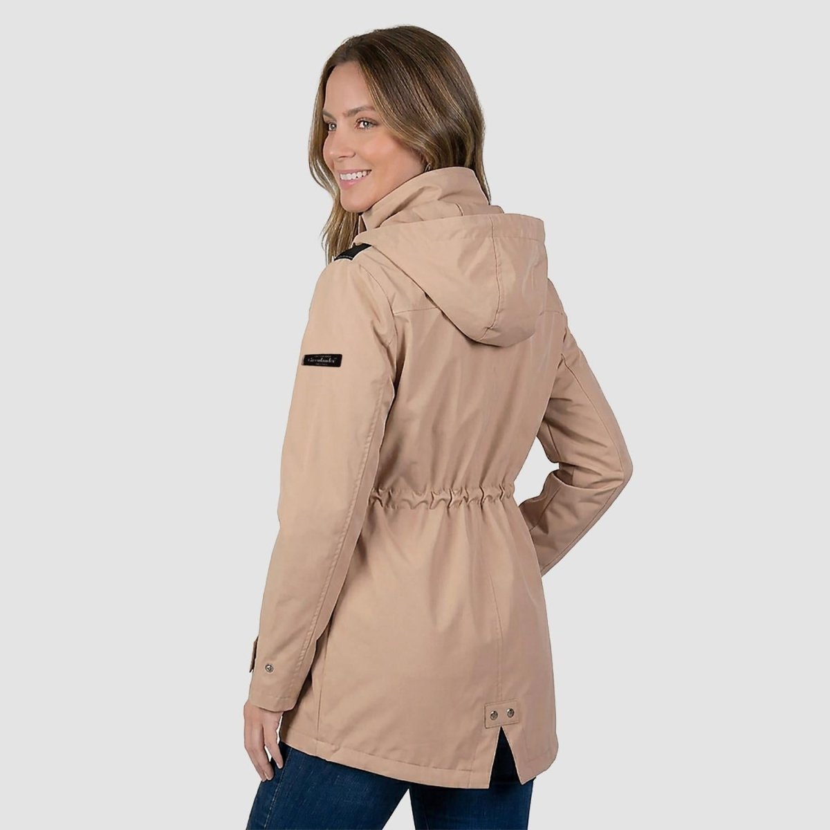 Gabardina softshell con bolsillos — Taupe