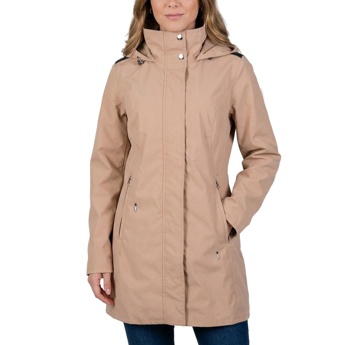 Gabardina softshell con bolsillos — Taupe