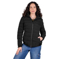 Chamarra capitonada stretch — Black