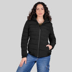 Chamarra capitonada stretch — Black