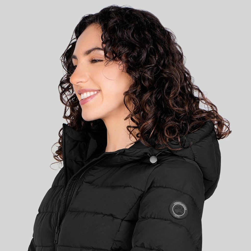 Chamarra capitonada stretch — Black
