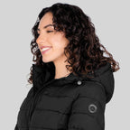 Chamarra capitonada stretch — Black