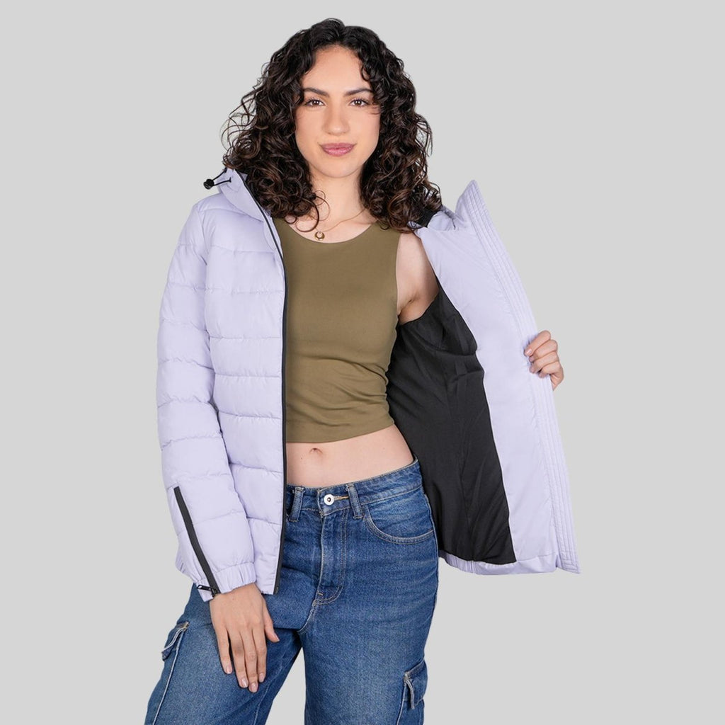 Chamarra capitonada stretch — Lilac