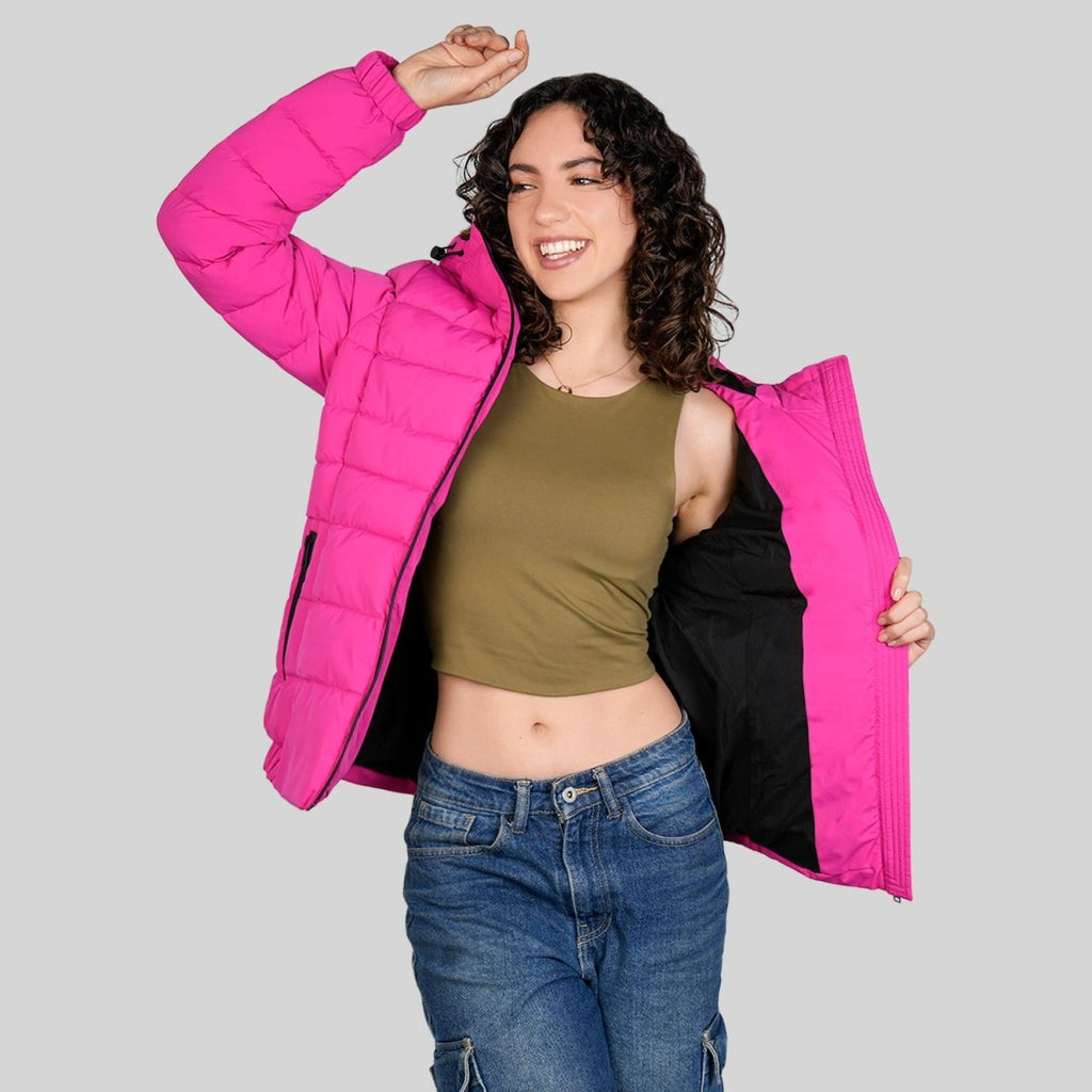 Chamarra capitonada stretch — Magenta