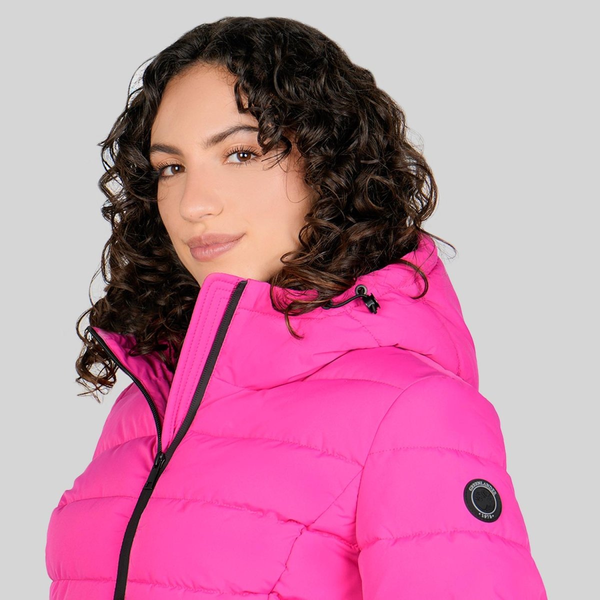 Chamarra capitonada stretch — Magenta
