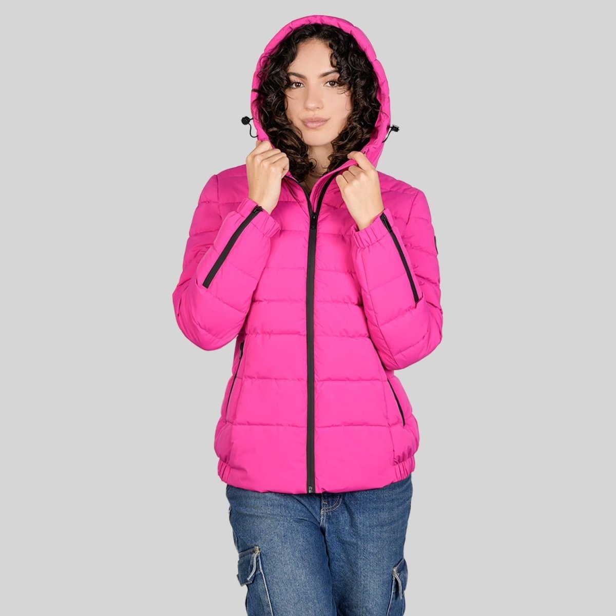 Chamarra capitonada stretch — Magenta