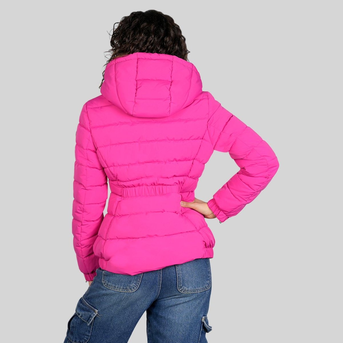 Chamarra capitonada stretch — Magenta