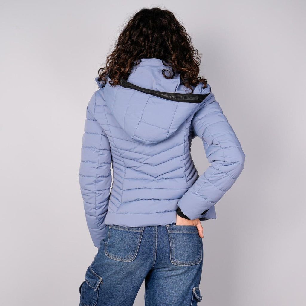 Chamarra capitonada con capucha desmontable — Blue