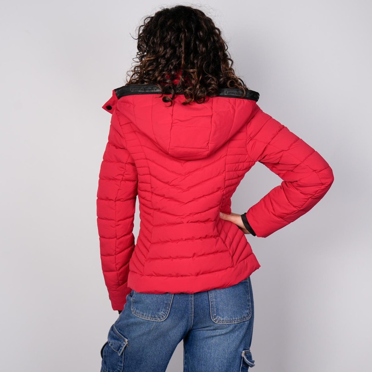 Chamarra capitonada con capucha desmontable — Red