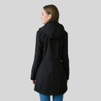 Chamarra larga con gorro desmontable — Black