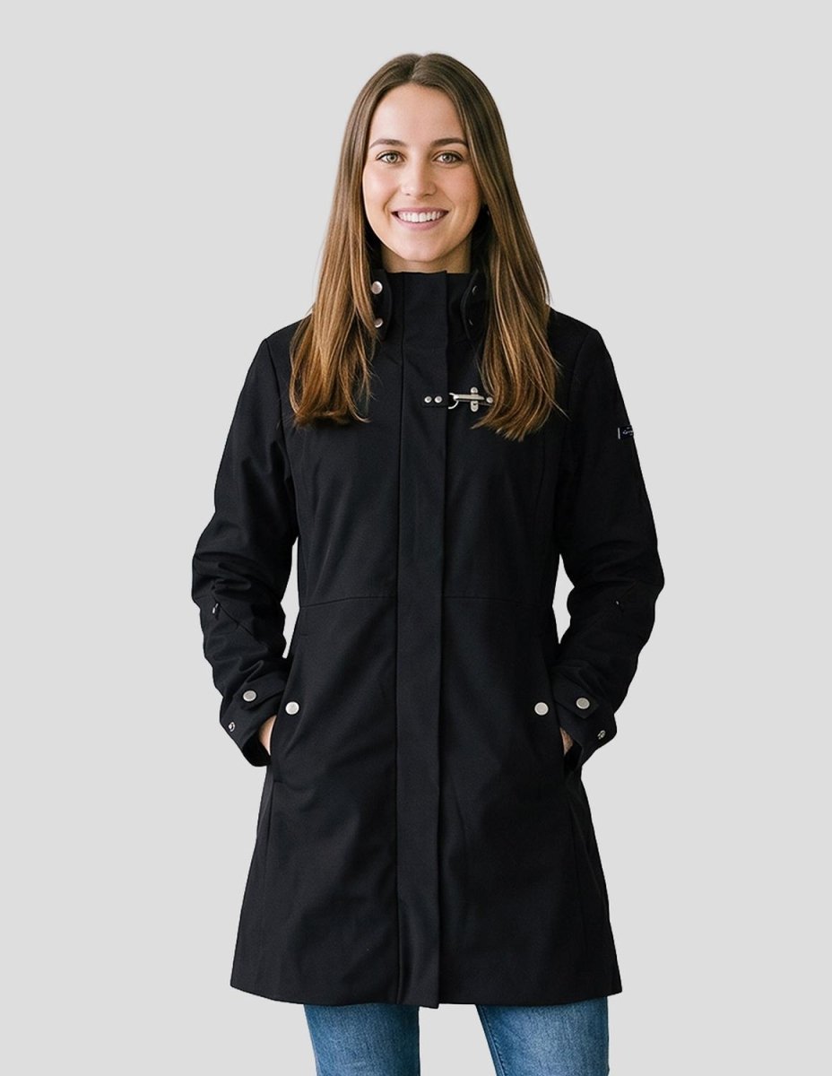 Chamarra larga con gorro desmontable — Black